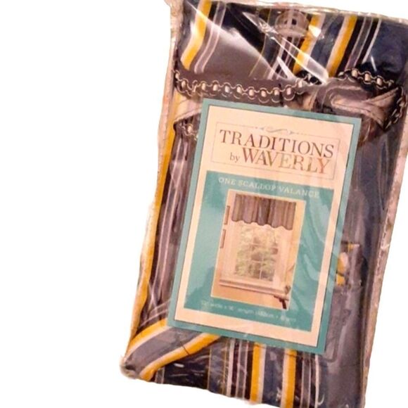 Waverly Vintage Striped valance🌈5 for $25‎ - Picture 1 of 4